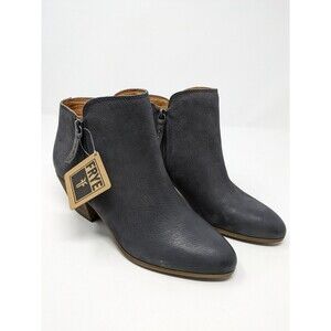 Frye Ankle Boots Judith Double Zip Women's US 8.5 Dark Gray Genuine Leather NWT